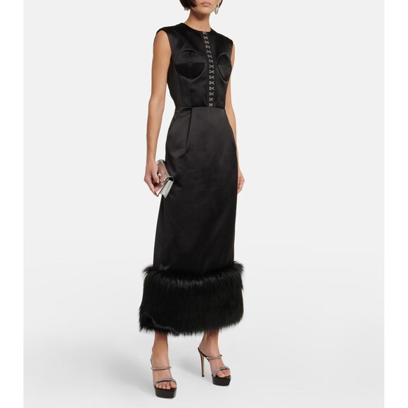 RUNWAY. NWT. $5995 Gucci 2022 Silk Long Dress Size: S | US4, IT40 black black - Picture 1 of 16